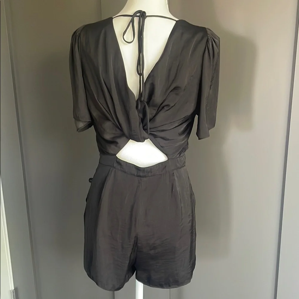 Naked Zebra  Black Cutout Romper
